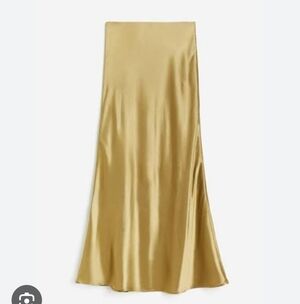 NWT H&M Green-Beige Satin Skirt XL
